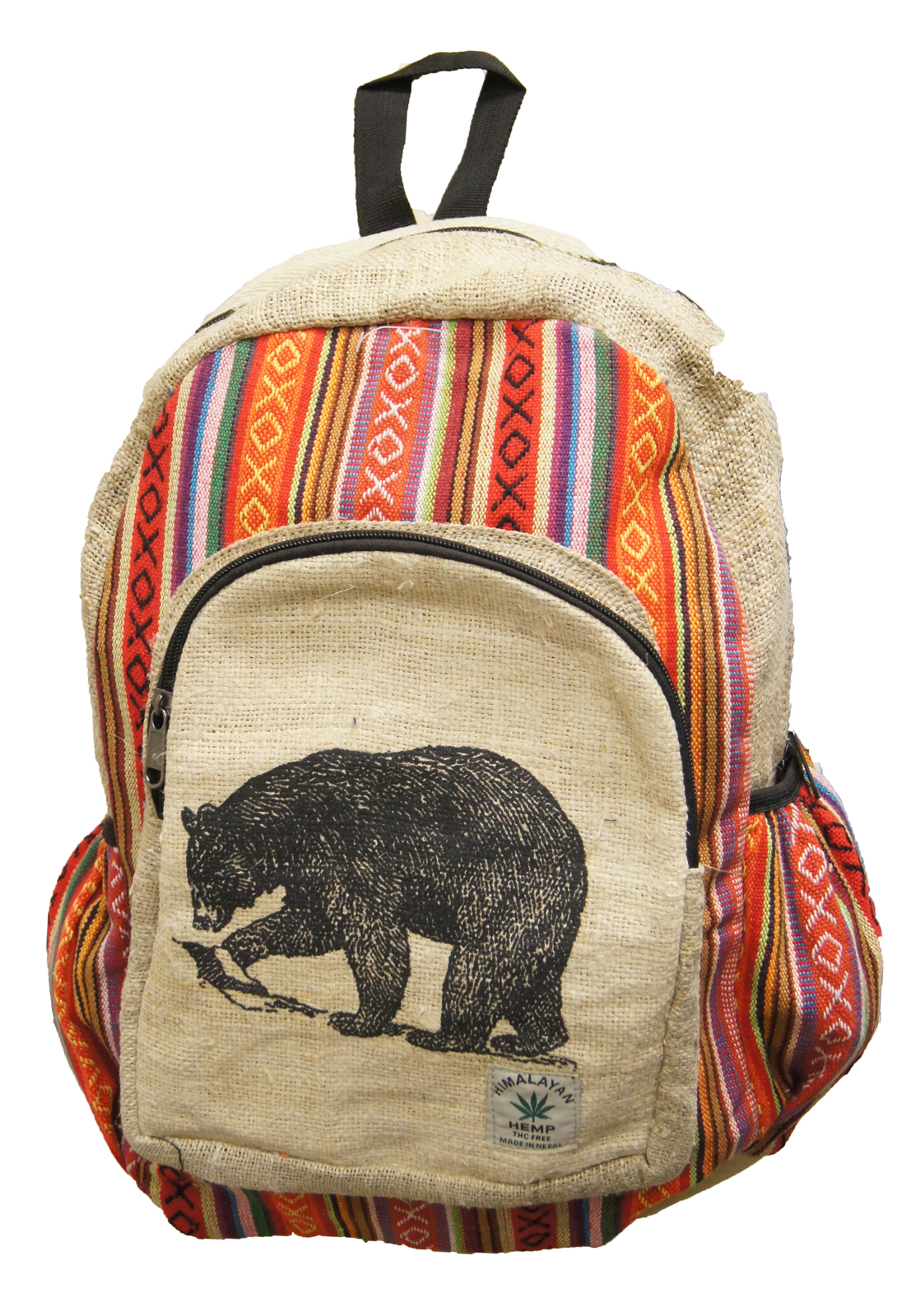 Hemp Cotton Bear Backpack Wholesale (KSE89)